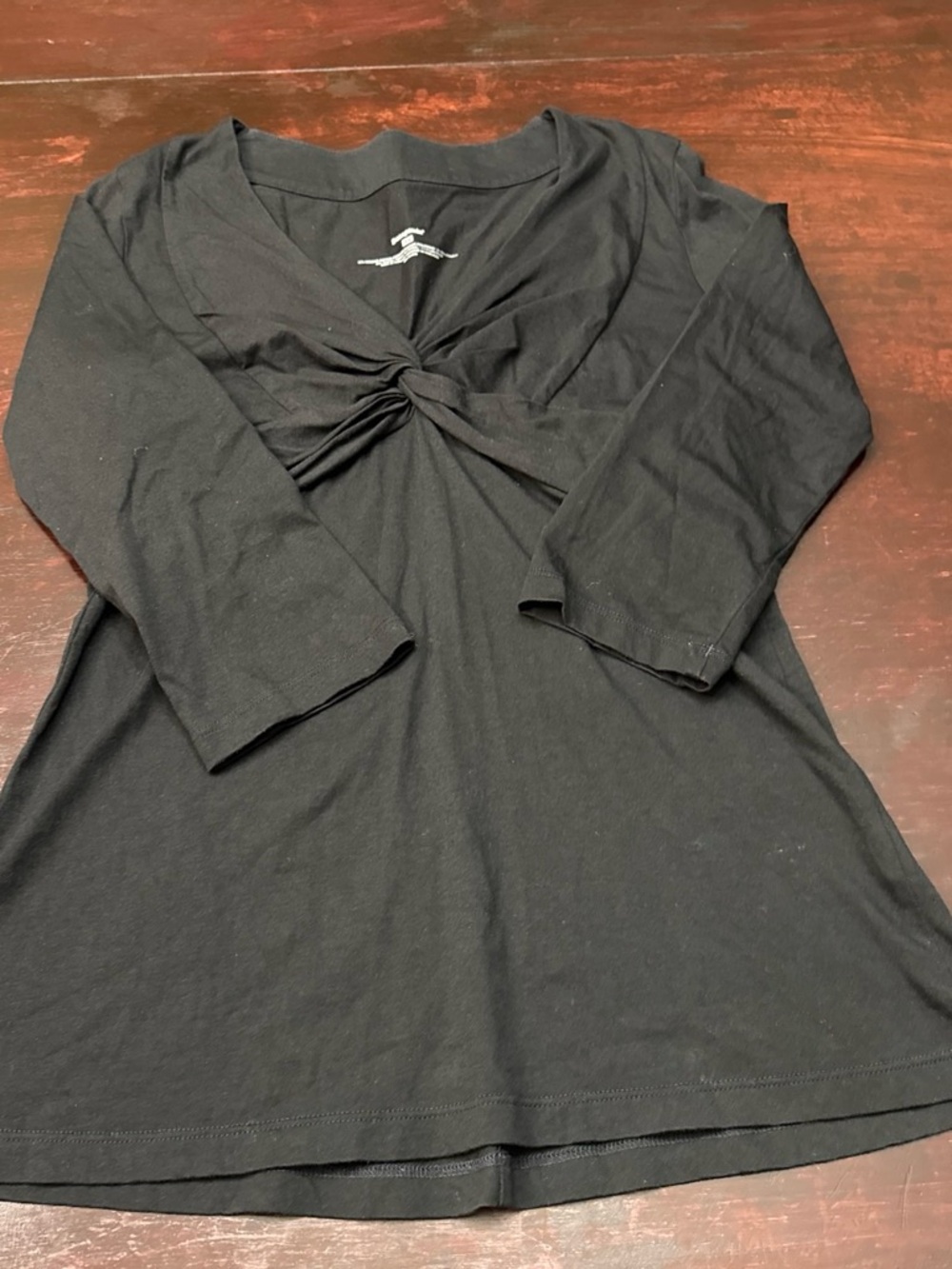 Patagonia Black Twist-Front Long Sleeve Top